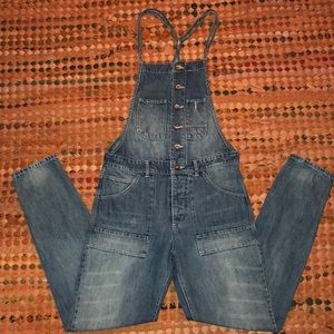 NWOT Forever 21 Denim Button-Down Overalls